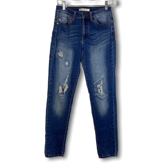 KANCAN DISTRESSED SKINNY JEANS MT1025 SIZE 26 - Picture 1 of 11